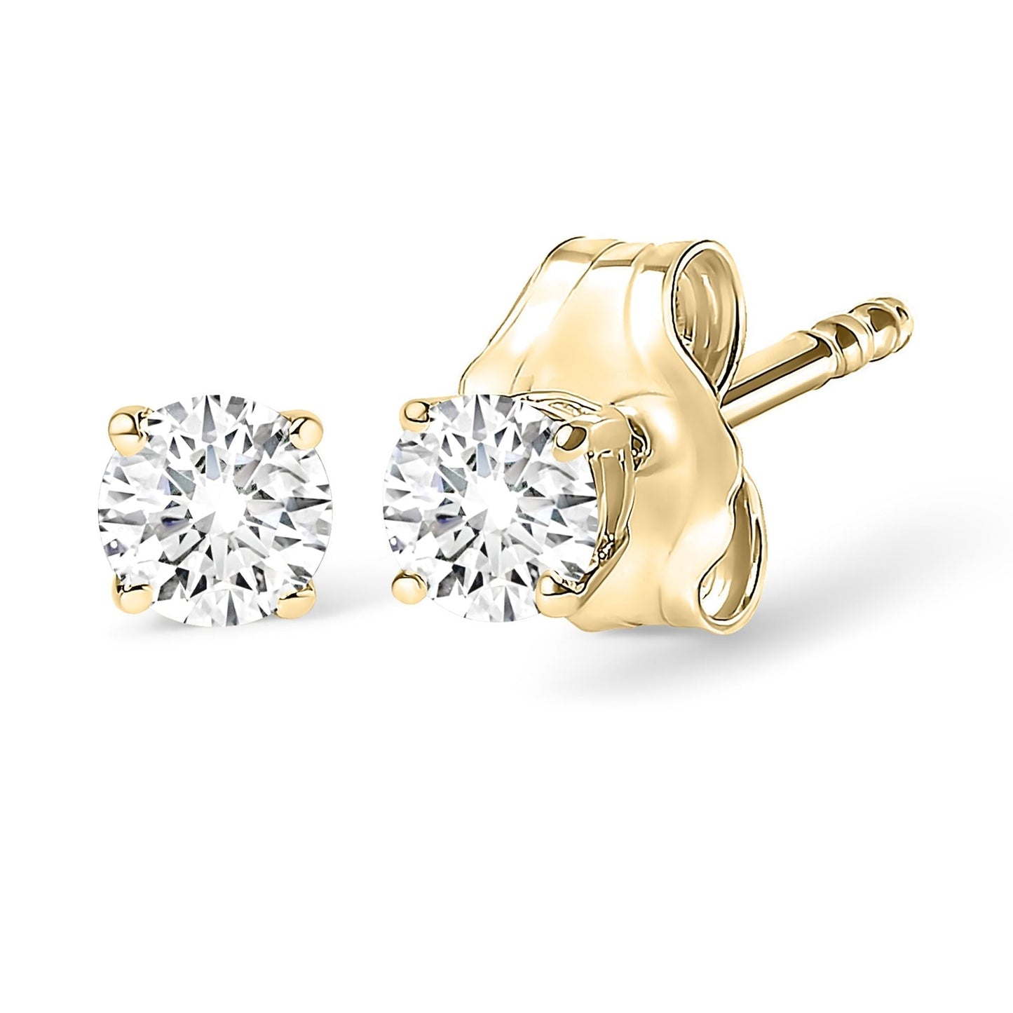 14K Gold 1/2 Cttw Lab Grown Diamond Solitaire Stud Earrings - Good Gifts, Gurl