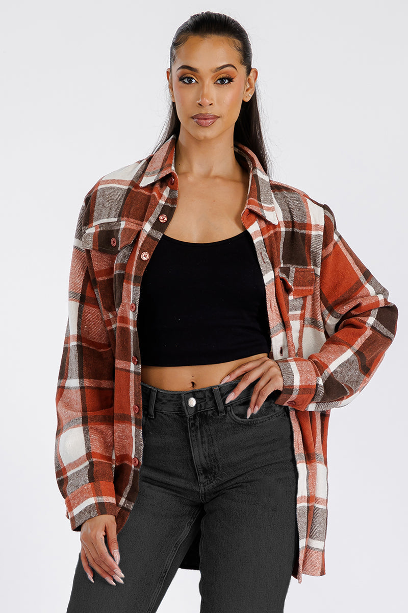Boyfriend Oversized Soft Flannel Shacket-3