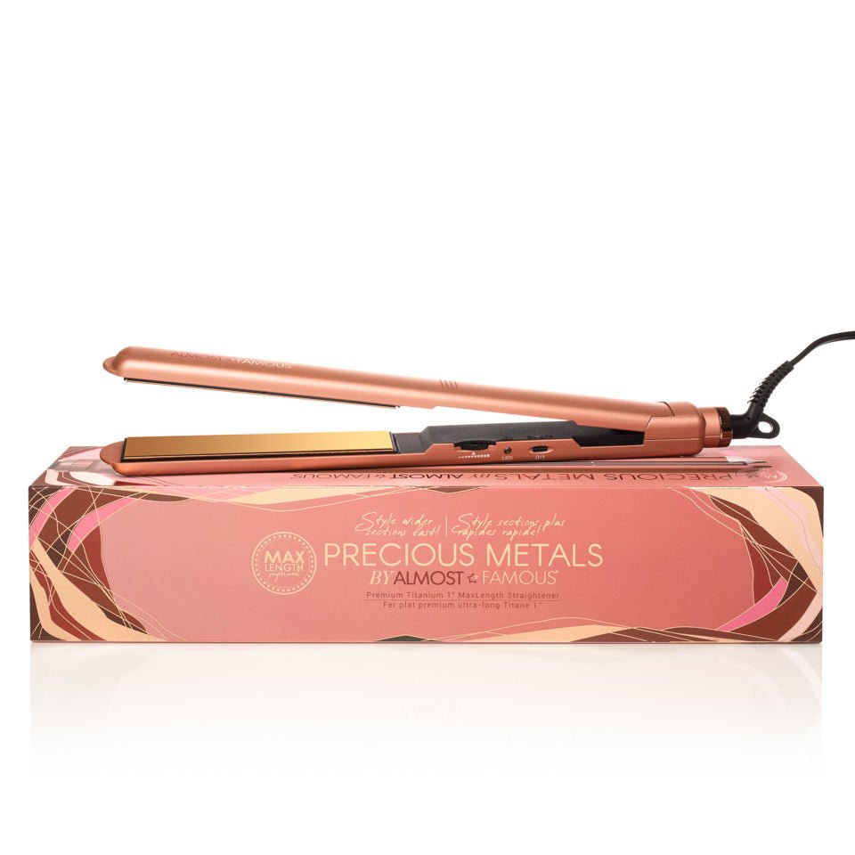 MaxLength 1" Flat Iron with Rose Gold Titanium Plates - Good Gifts, Gurl