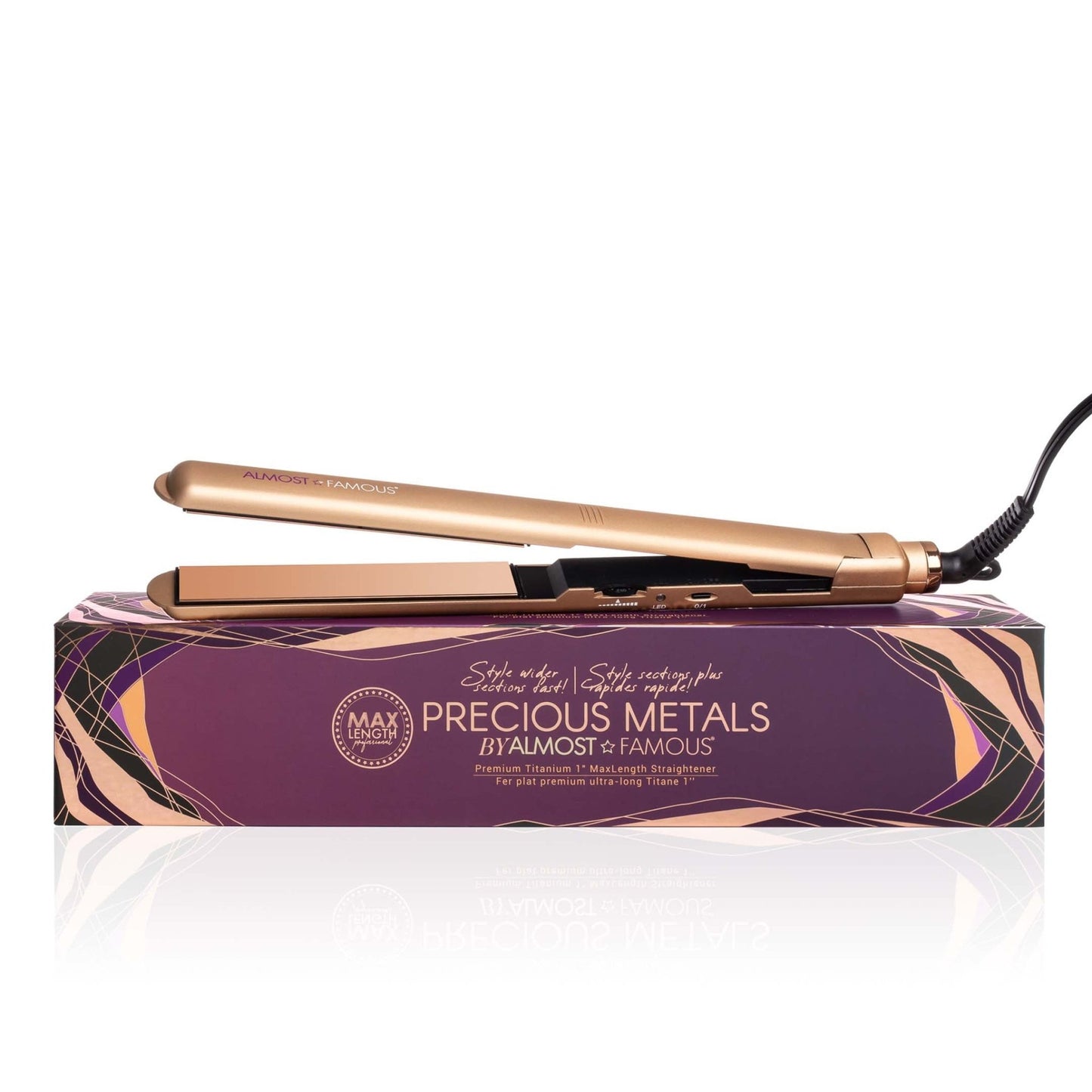 MaxLength 1" Flat Iron with Rose Gold Titanium Plates - Good Gifts, Gurl