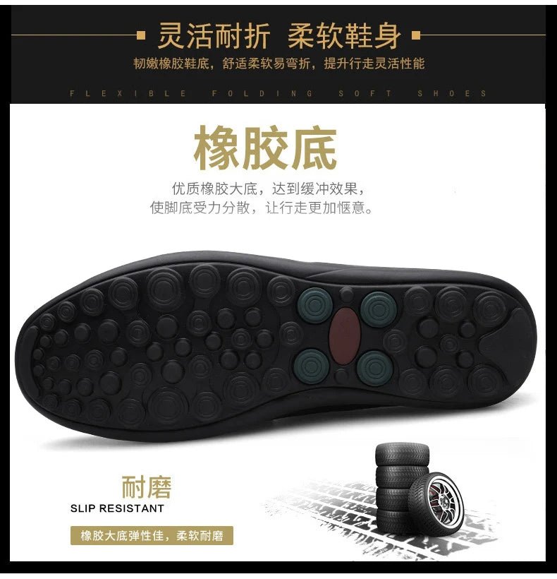 Men's shoes four seasonal new hollow out fashion leather shoes soft sole breathable non slip lightweight plus size casual shoes - Good Gifts, Gurl