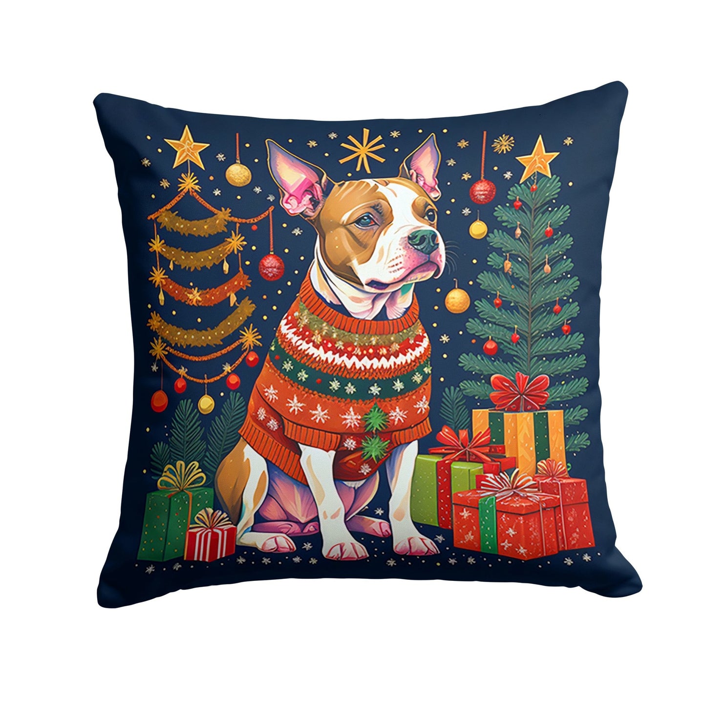 Pit Bull Terrier Christmas Throw Pillow - Good Gifts, Gurl