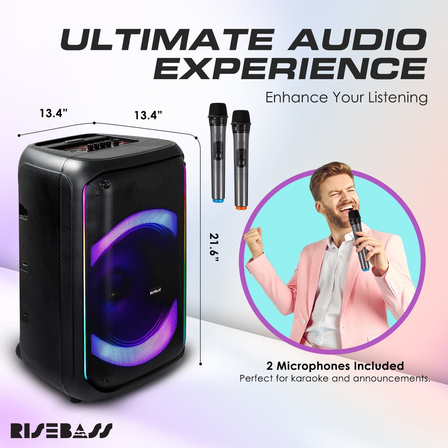 Risebass Trolley Speaker with 14β Subwoofer - Good Gifts, Gurl