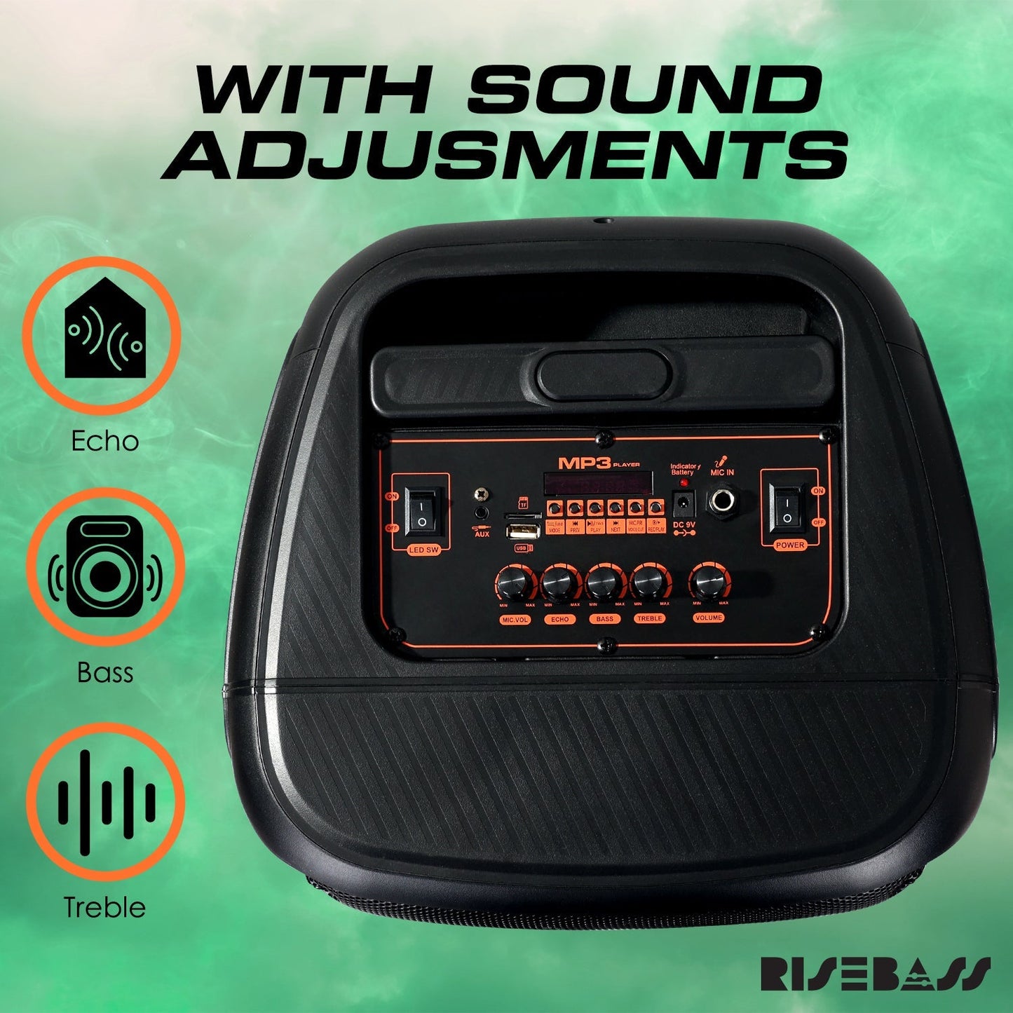 Risebass Trolley Speaker with 14β Subwoofer - Good Gifts, Gurl