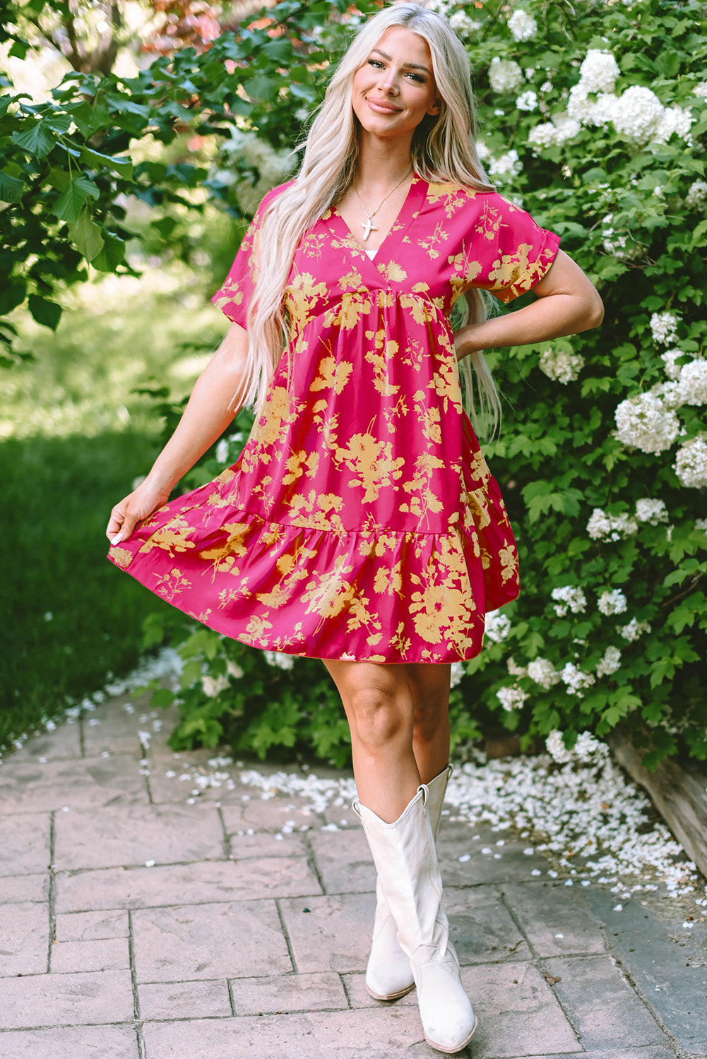 Keira Floral Smock Dress-3