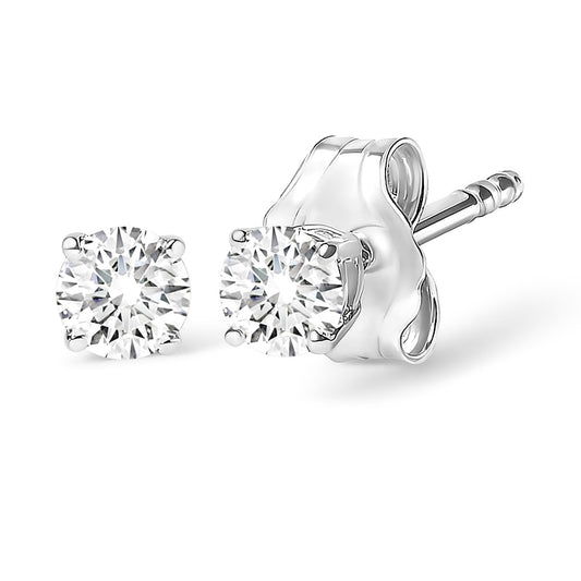 14K Gold 1/2 Cttw Lab Grown Diamond Solitaire Stud Earrings - Good Gifts, Gurl