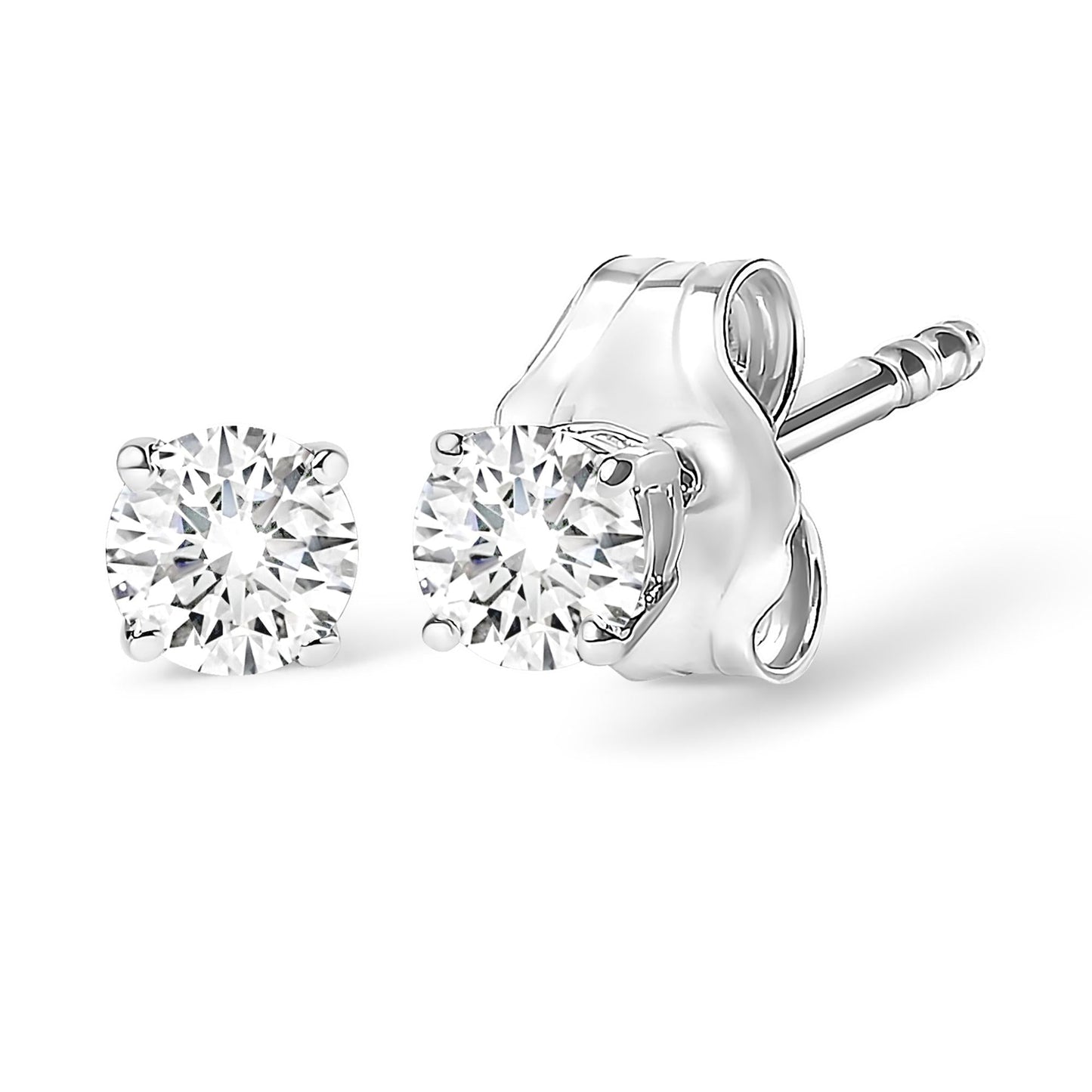 14K Gold 1/2 Cttw Lab Grown Diamond Solitaire Stud Earrings - Good Gifts, Gurl