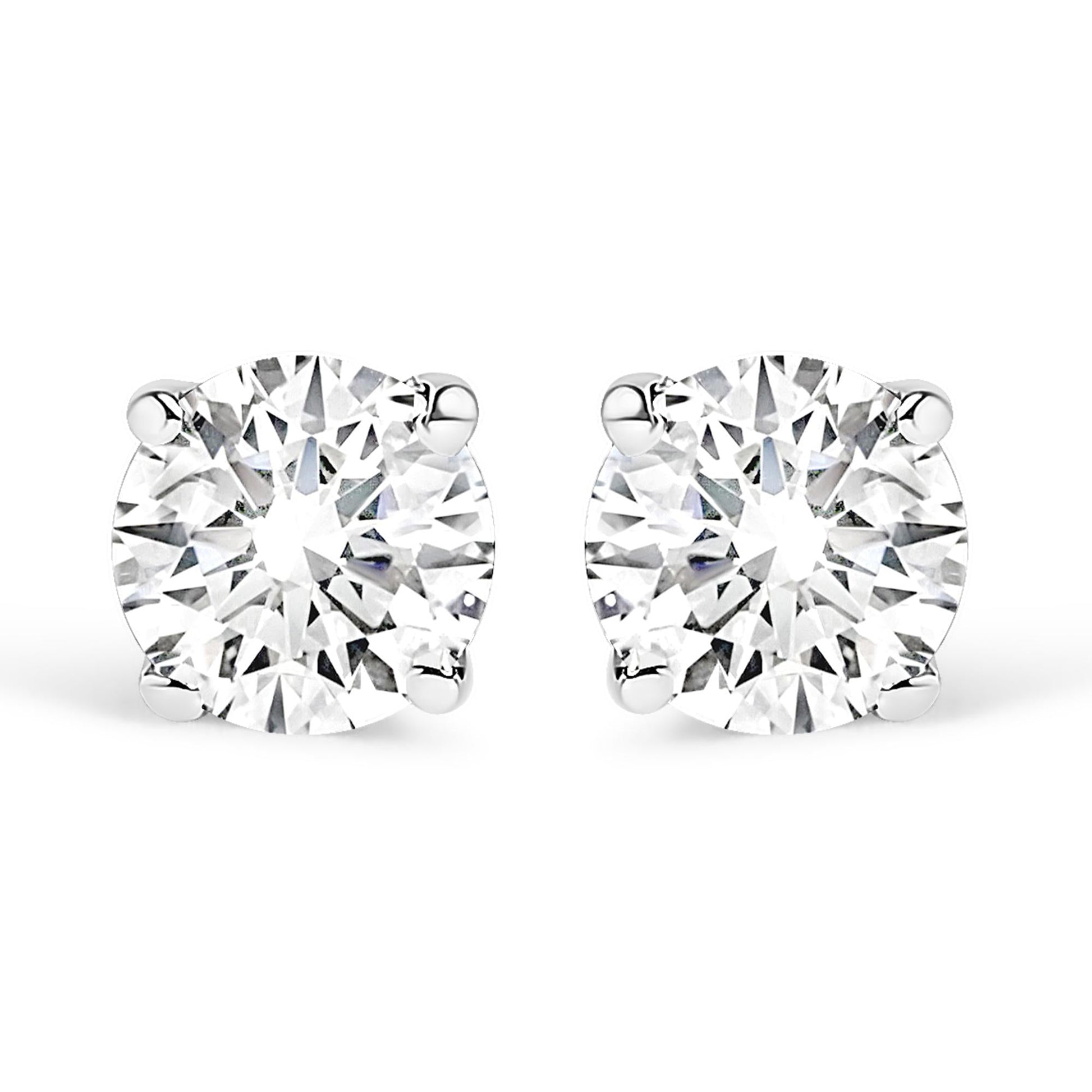 14K Gold 1/2 Cttw Lab Grown Diamond Solitaire Stud Earrings - Good Gifts, Gurl