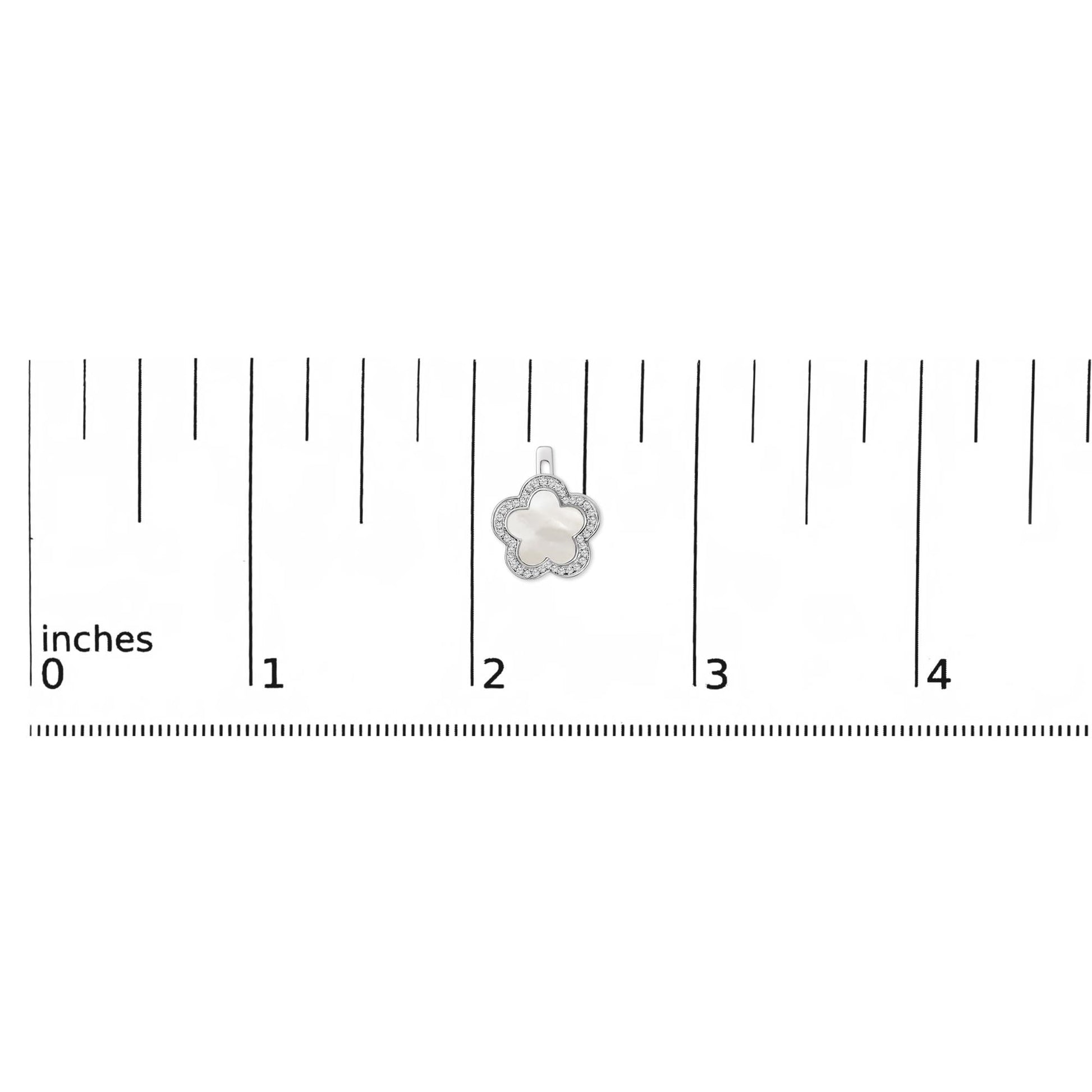 14K White Gold Mother of Pearl and 1/5 Cttw Diamond Halo Star Stud Earrings - Good Gifts, Gurl
