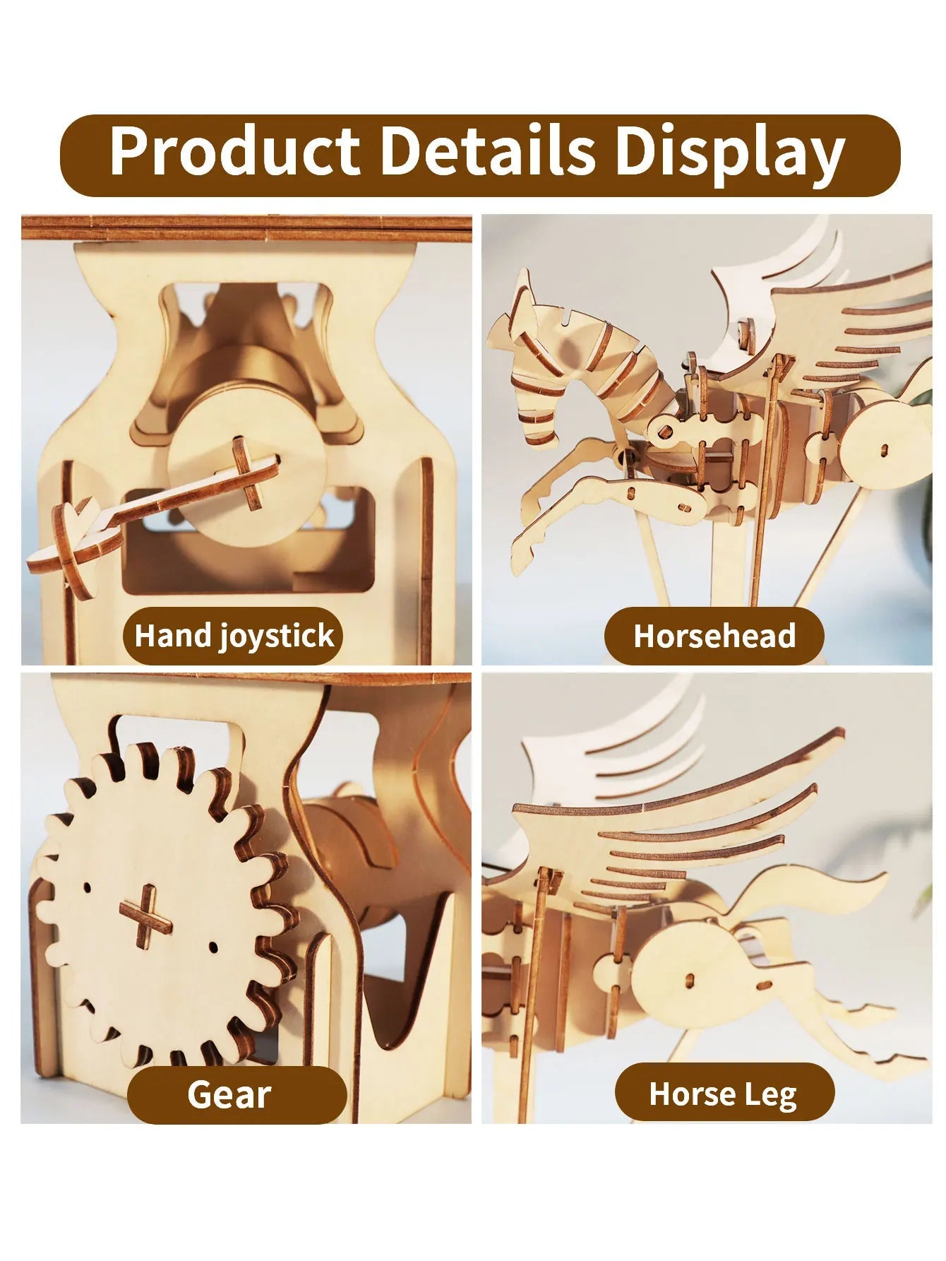 3D Wooden Puzzle Pegasus Diy Handmade Crafts Assembly Model Kits Creative Decoration Birthday and Christmas Gifts - Good Gifts, Gurl