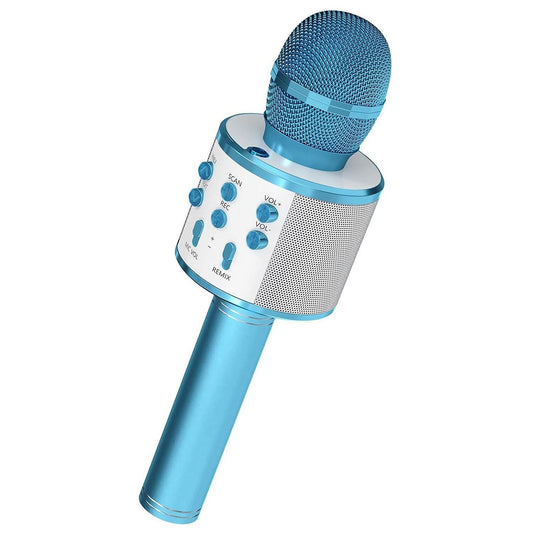 5Core Wireless Karaoke Microphone Bluetooth Mic Portable Handheld Microfonos Inalambricos BLUE - Good Gifts, Gurl