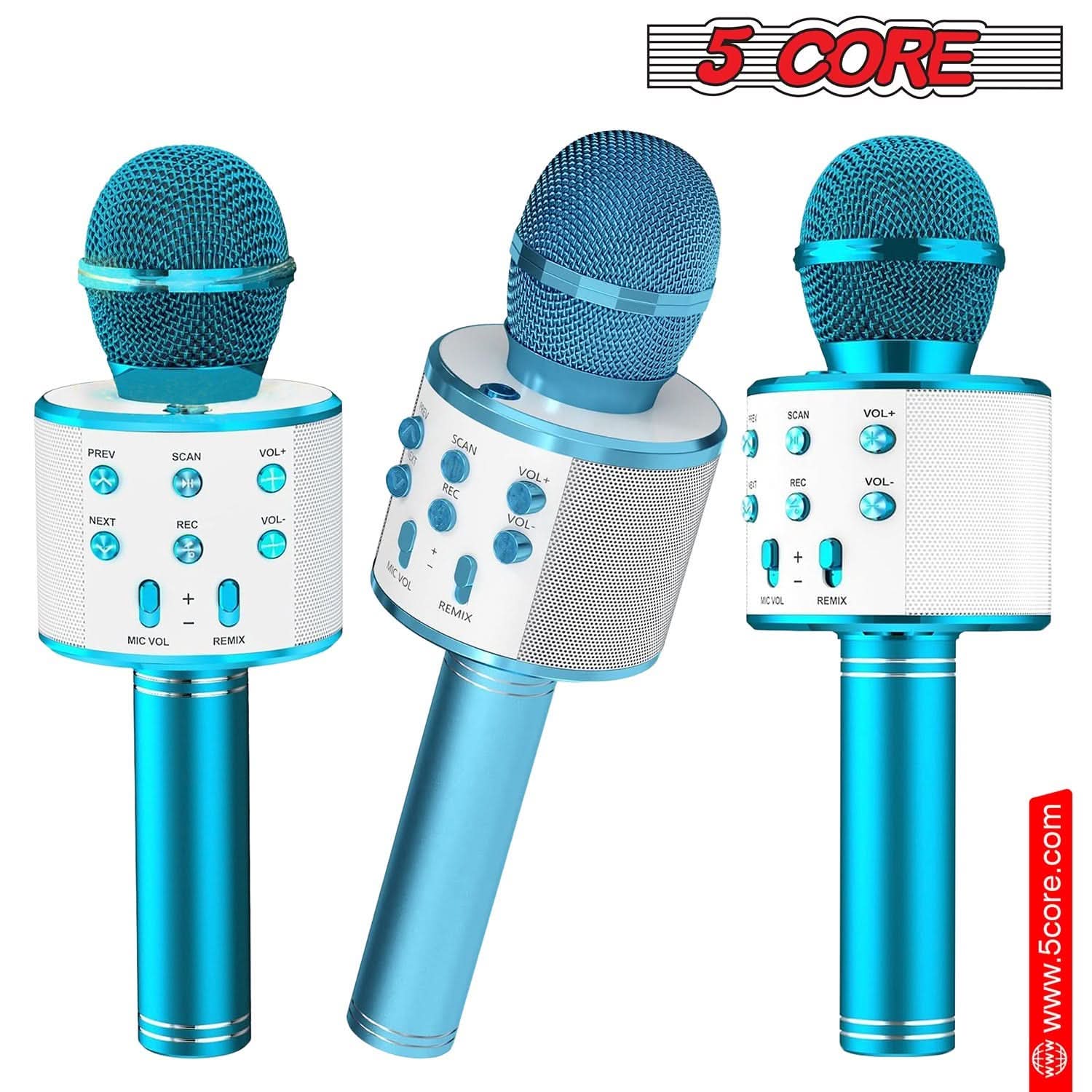 5Core Wireless Karaoke Microphone Bluetooth Mic Portable Handheld Microfonos Inalambricos BLUE - Good Gifts, Gurl