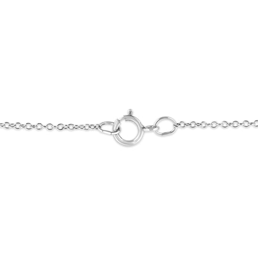 .925 Sterling Silver Prong - Set Diamond Accent Cross 18" Pendant Necklace (I - J Color, I1 - I2 Clarity) - Good Gifts, Gurl