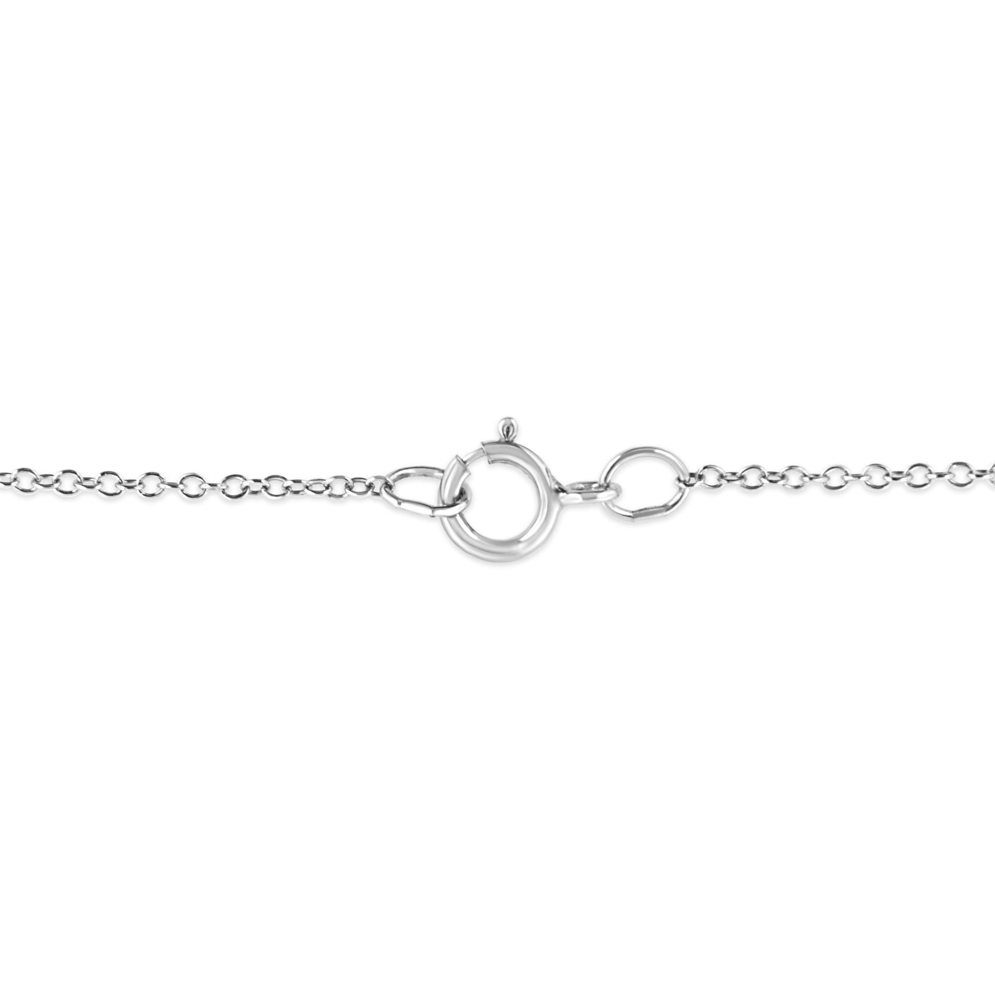 .925 Sterling Silver Prong - Set Diamond Accent Starfish 18" Pendant Necklace (I - J Color, I1 - I2 Clarity) - Good Gifts, Gurl