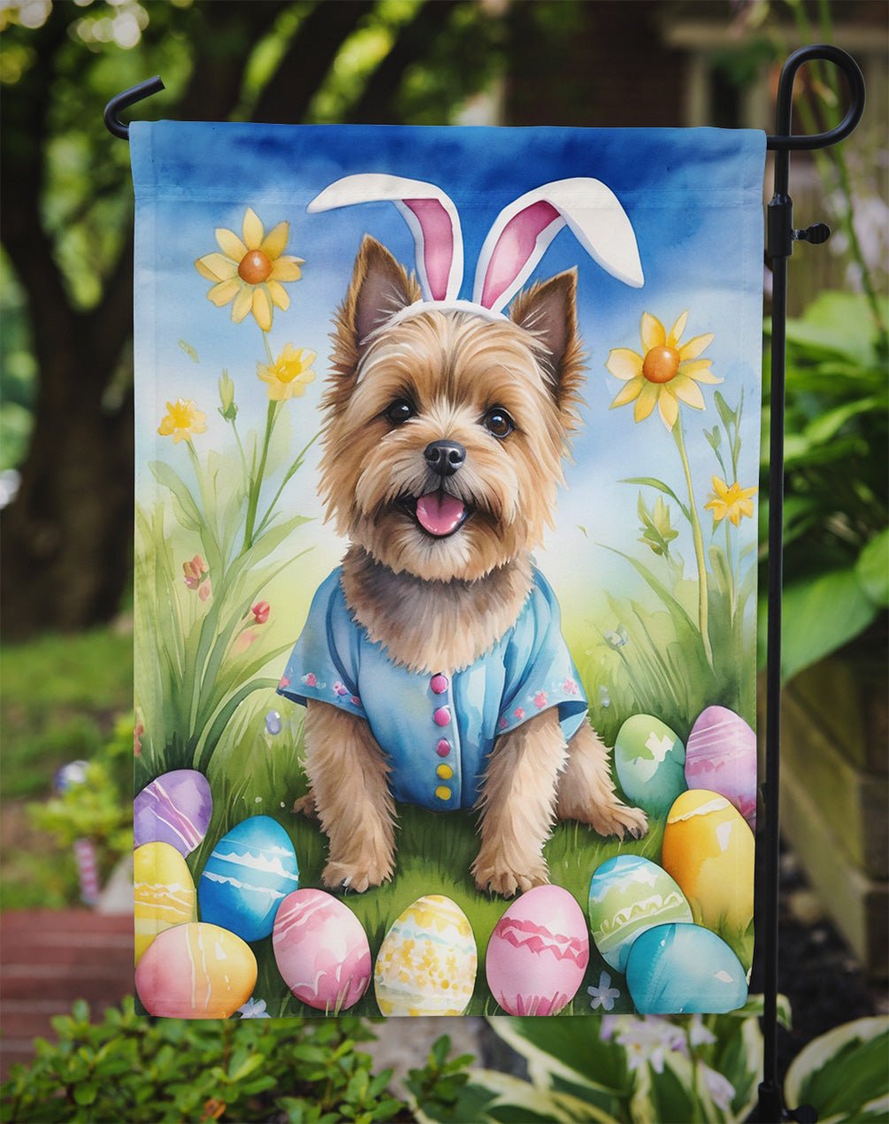 Cairn Terrier Easter Egg Hunt Garden Flag - Good Gifts, Gurl