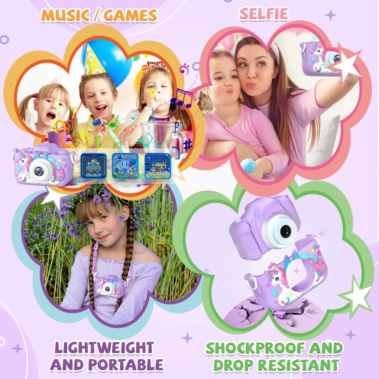 Children Camera 1080P HD Toddler Digital Video Camera 2.0 - inch Kids Camera with Silicone Cases Toys for Christmas Birthday Gifts - Good Gifts, Gurl