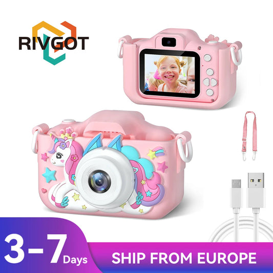 Children Camera 1080P HD Toddler Digital Video Camera 2.0 - inch Kids Camera with Silicone Cases Toys for Christmas Birthday Gifts - Good Gifts, Gurl