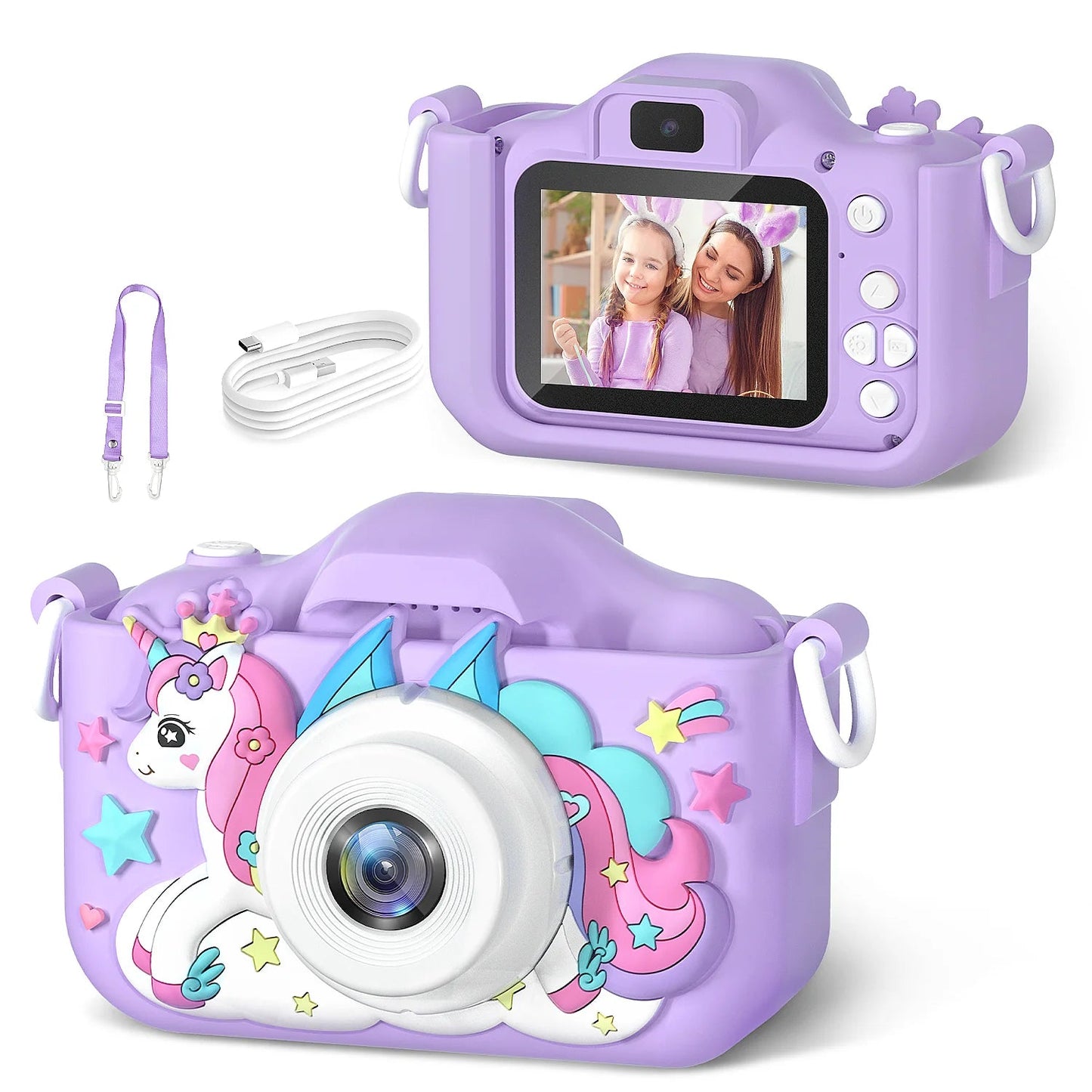 Children Camera 1080P HD Toddler Digital Video Camera 2.0 - inch Kids Camera with Silicone Cases Toys for Christmas Birthday Gifts - Good Gifts, Gurl