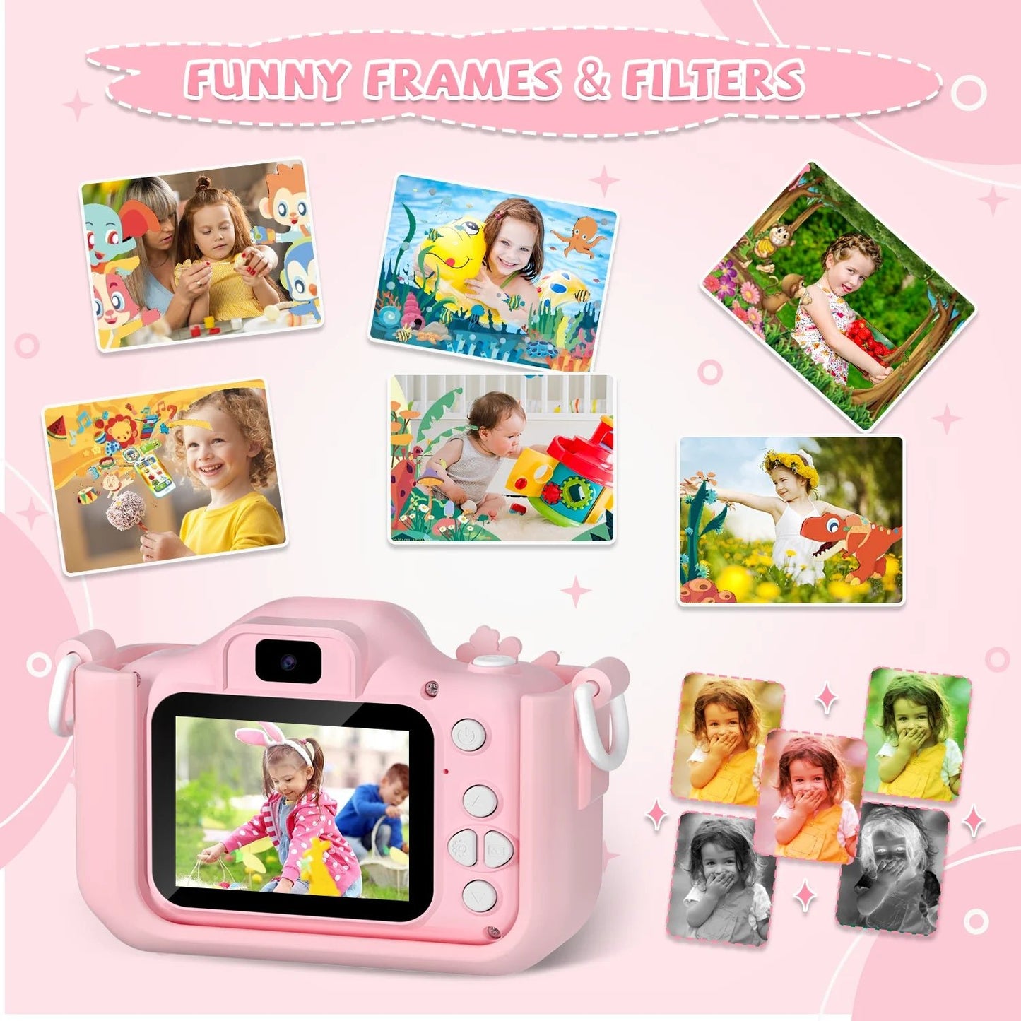 Children Camera 1080P HD Toddler Digital Video Camera 2.0 - inch Kids Camera with Silicone Cases Toys for Christmas Birthday Gifts - Good Gifts, Gurl
