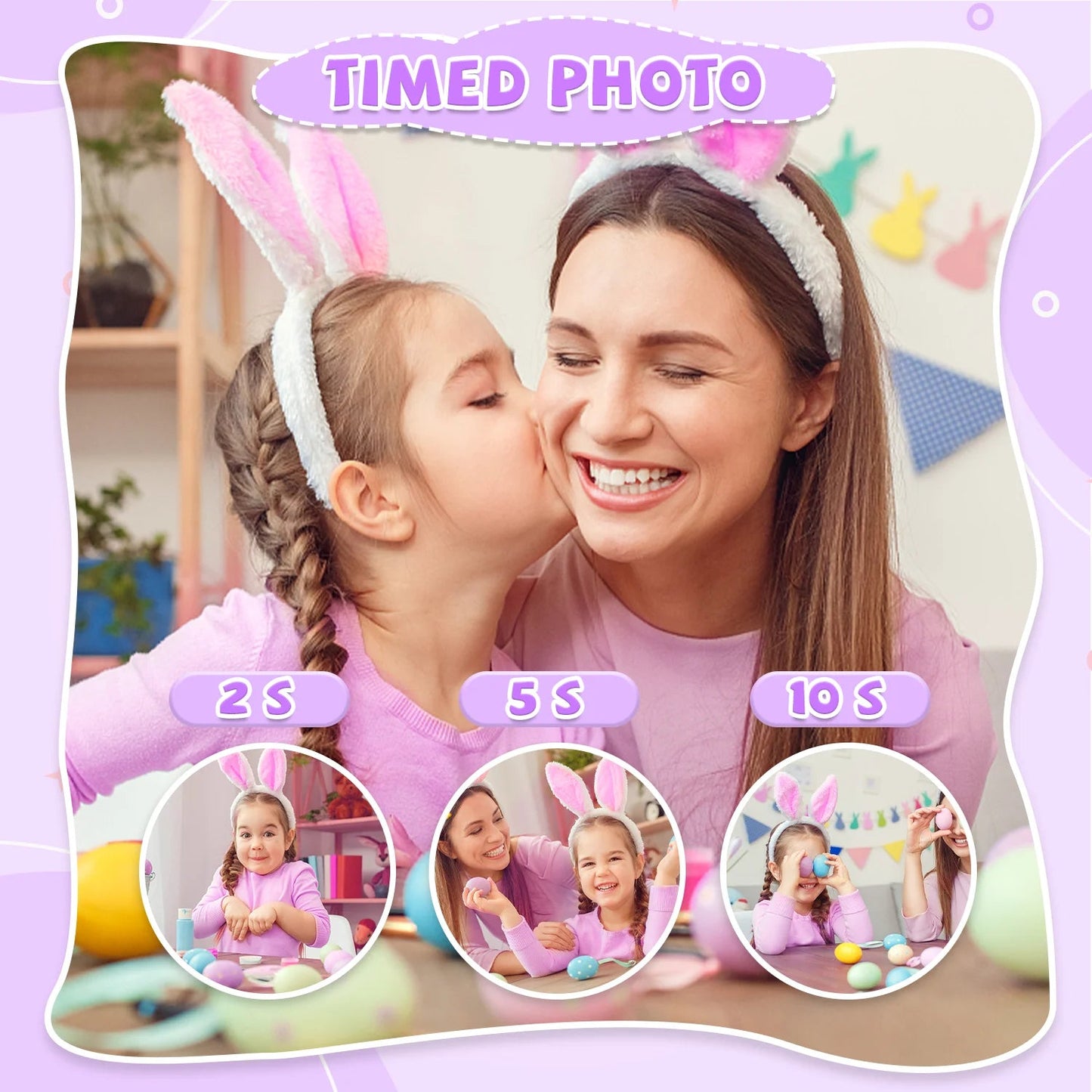 Children Camera 1080P HD Toddler Digital Video Camera 2.0 - inch Kids Camera with Silicone Cases Toys for Christmas Birthday Gifts - Good Gifts, Gurl