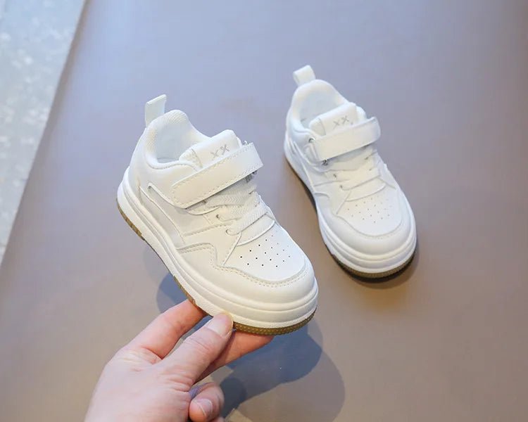 Children's White Shoes Spring and Autumn Kid's Sports Shoes Anti slip Lightweight Boys Board Shoes Soft Sole Baby Casual Shoes - Good Gifts, Gurl