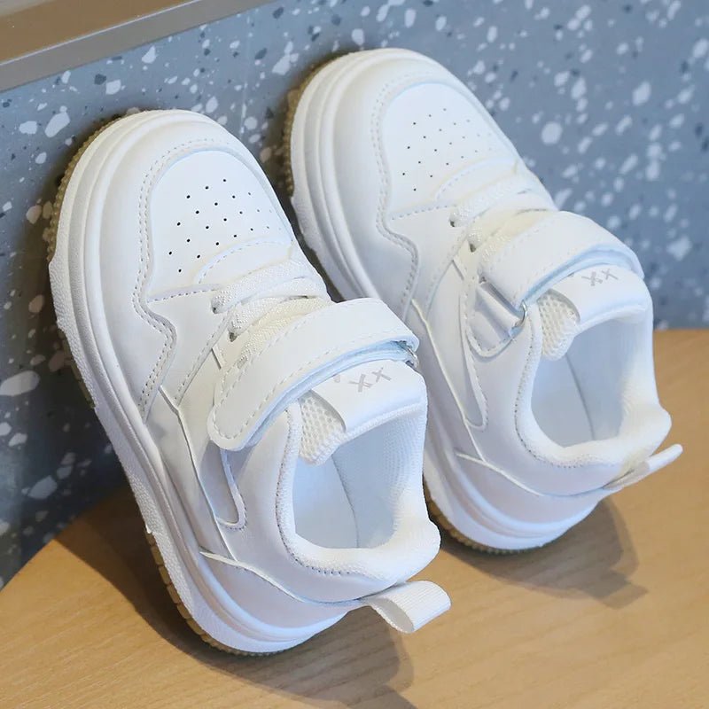 Children's White Shoes Spring and Autumn Kid's Sports Shoes Anti slip Lightweight Boys Board Shoes Soft Sole Baby Casual Shoes - Good Gifts, Gurl