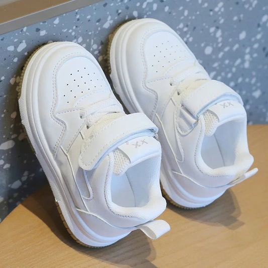 Children's White Shoes Spring and Autumn Kid's Sports Shoes Anti slip Lightweight Boys Board Shoes Soft Sole Baby Casual Shoes - Good Gifts, Gurl