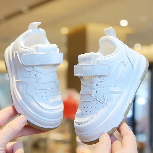 Children's White Shoes Spring and Autumn Kid's Sports Shoes Anti slip Lightweight Boys Board Shoes Soft Sole Baby Casual Shoes - Good Gifts, Gurl