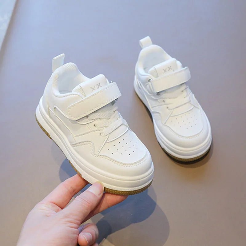 Children's White Shoes Spring and Autumn Kid's Sports Shoes Anti slip Lightweight Boys Board Shoes Soft Sole Baby Casual Shoes - Good Gifts, Gurl