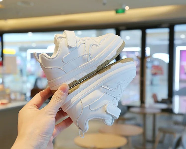 Children's White Shoes Spring and Autumn Kid's Sports Shoes Anti slip Lightweight Boys Board Shoes Soft Sole Baby Casual Shoes - Good Gifts, Gurl