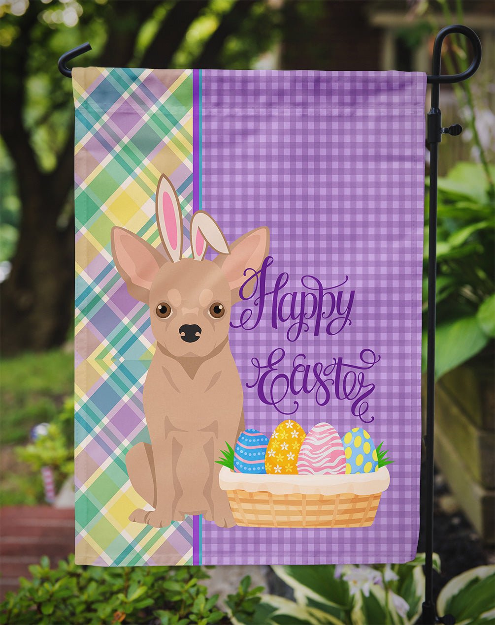 Cream Chihuahua Easter Garden Flag - Good Gifts, Gurl