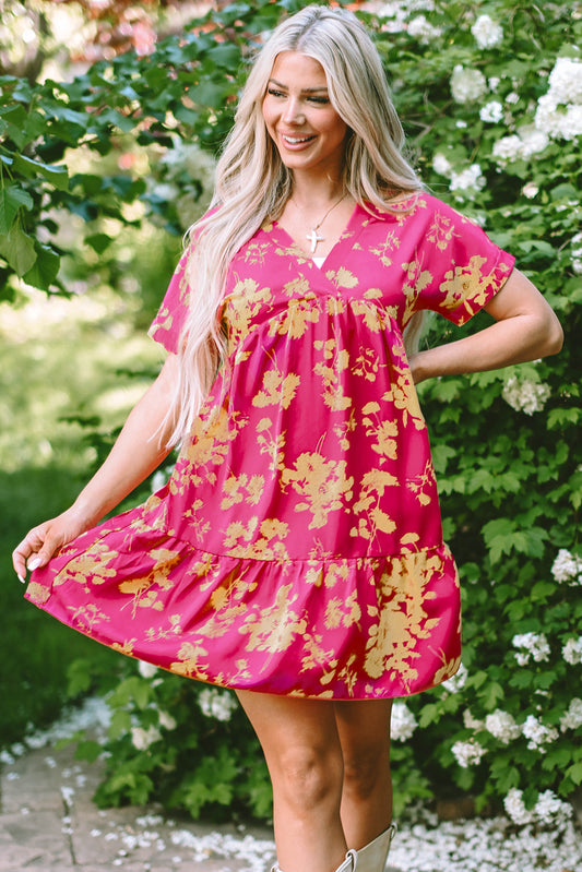Keira Floral Smock Dress-0