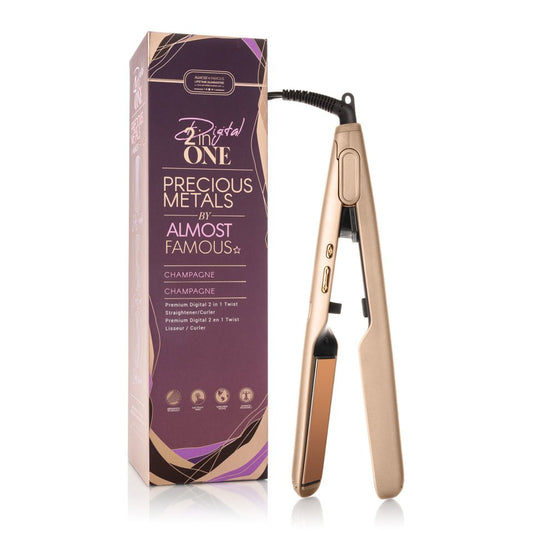 Digital 2inONE Twist Flat Iron with Rose Gold Titanium Plates - Good Gifts, Gurl