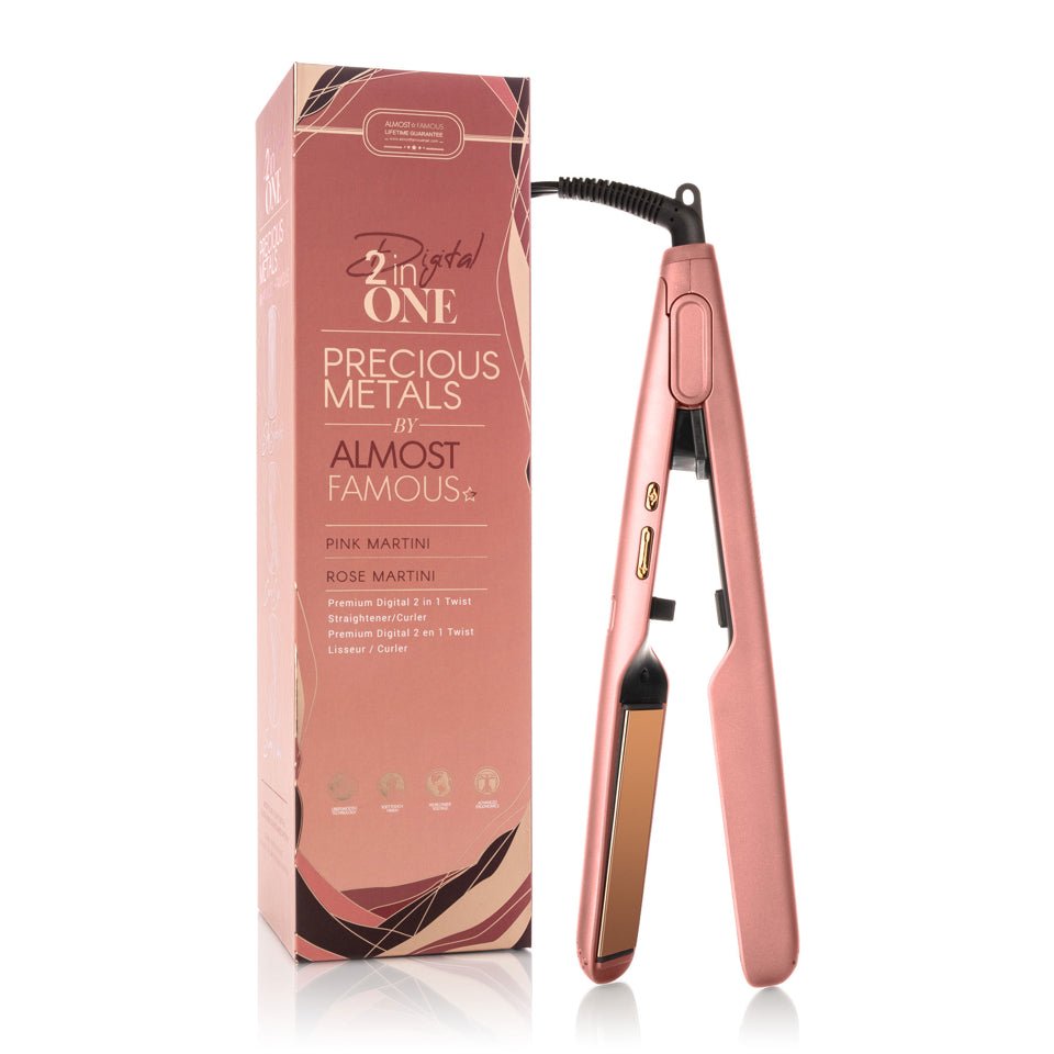 Digital 2inONE Twist Flat Iron with Rose Gold Titanium Plates - Good Gifts, Gurl