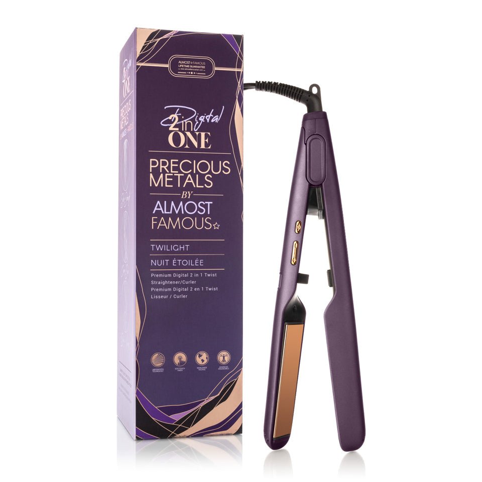 Digital 2inONE Twist Flat Iron with Rose Gold Titanium Plates - Good Gifts, Gurl