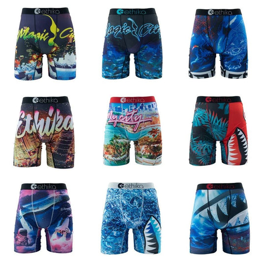 ETHIKA 1Pcs Men Underwear Sexy Boxershorts Breathable Mens Trunks Plus Size S - 3XL Man Swimming Underpants Men's Panties Boxers - Good Gifts, Gurl