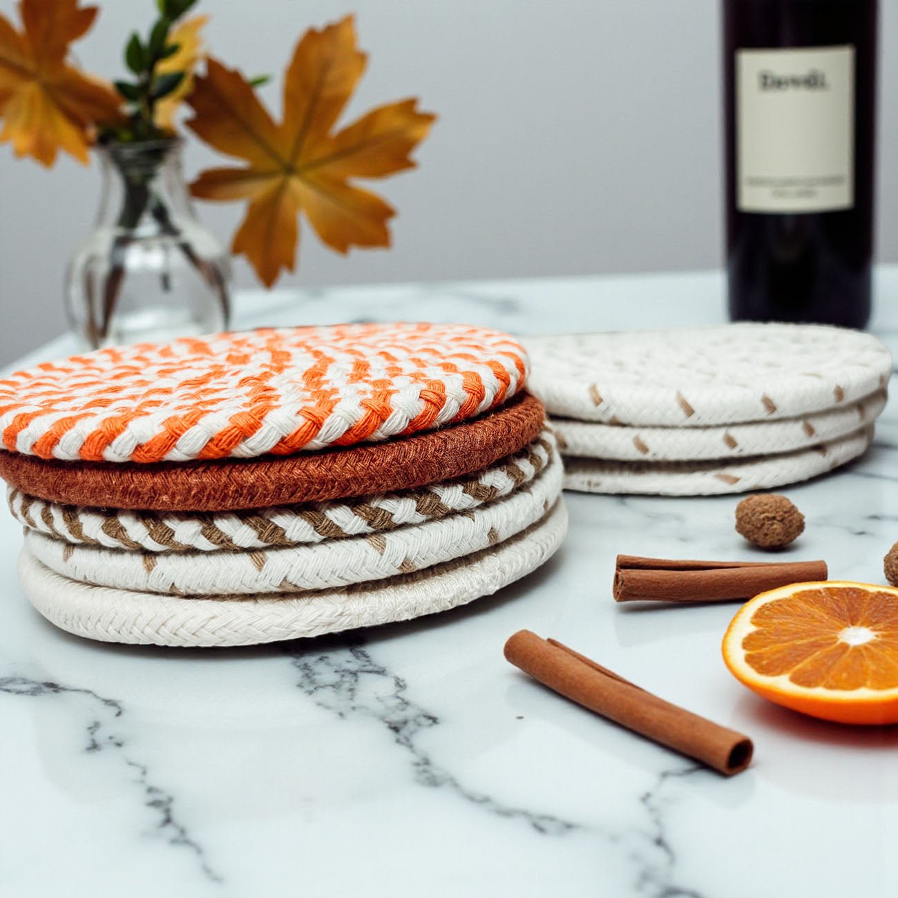 Fall Fabric Coasters - Good Gifts, Gurl