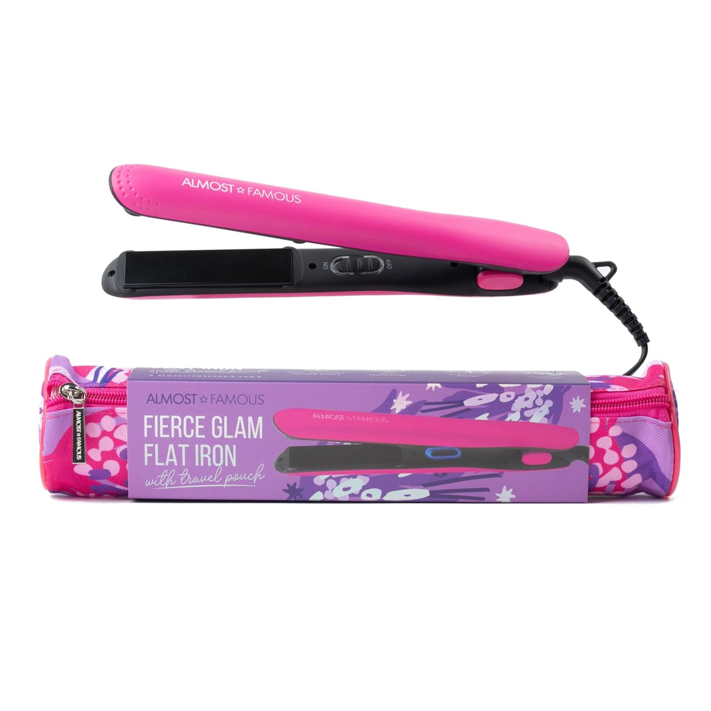 "Fierce Glam" Flat Iron with Travel Pouch - Good Gifts, Gurl