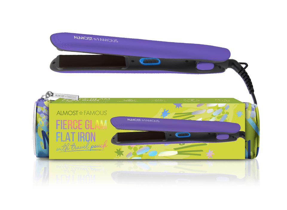 "Fierce Glam" Flat Iron with Travel Pouch - Good Gifts, Gurl