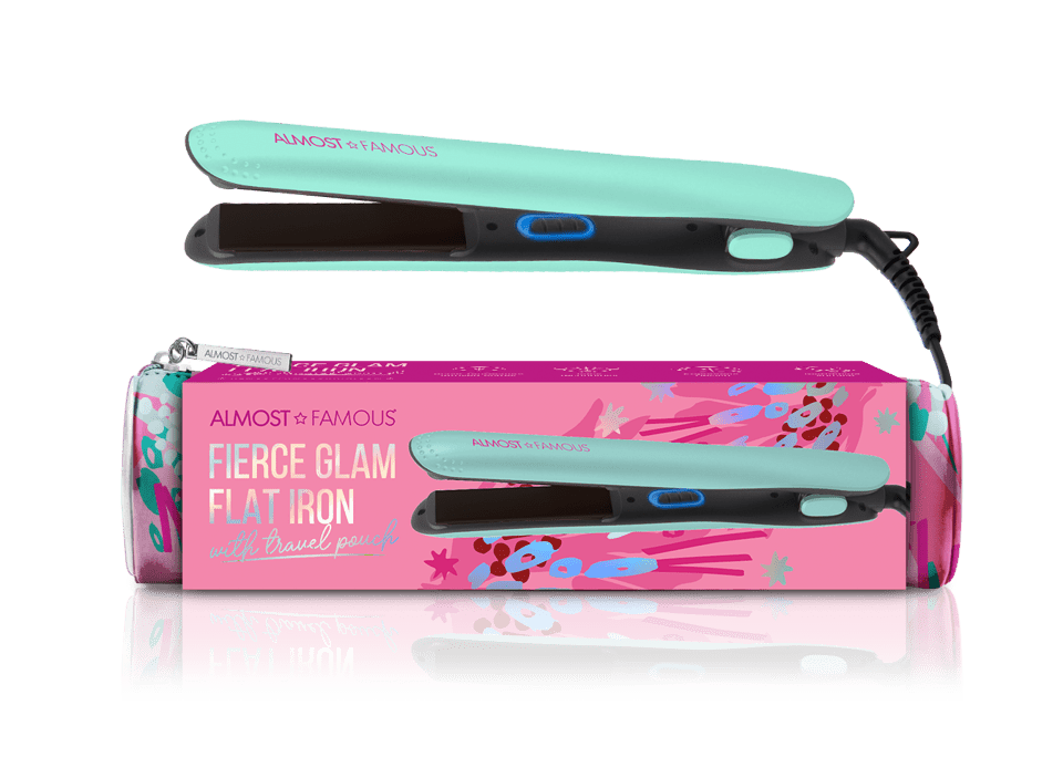"Fierce Glam" Flat Iron with Travel Pouch - Good Gifts, Gurl