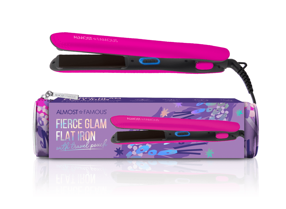 "Fierce Glam" Flat Iron with Travel Pouch - Good Gifts, Gurl