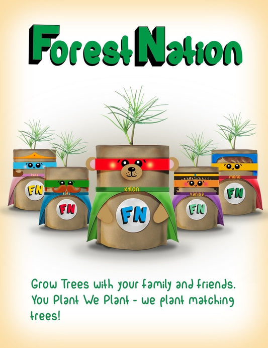 ForestNation Guardians Tree Kits Pack for Kids, We Plant 50 More Trees - Good Gifts, Gurl