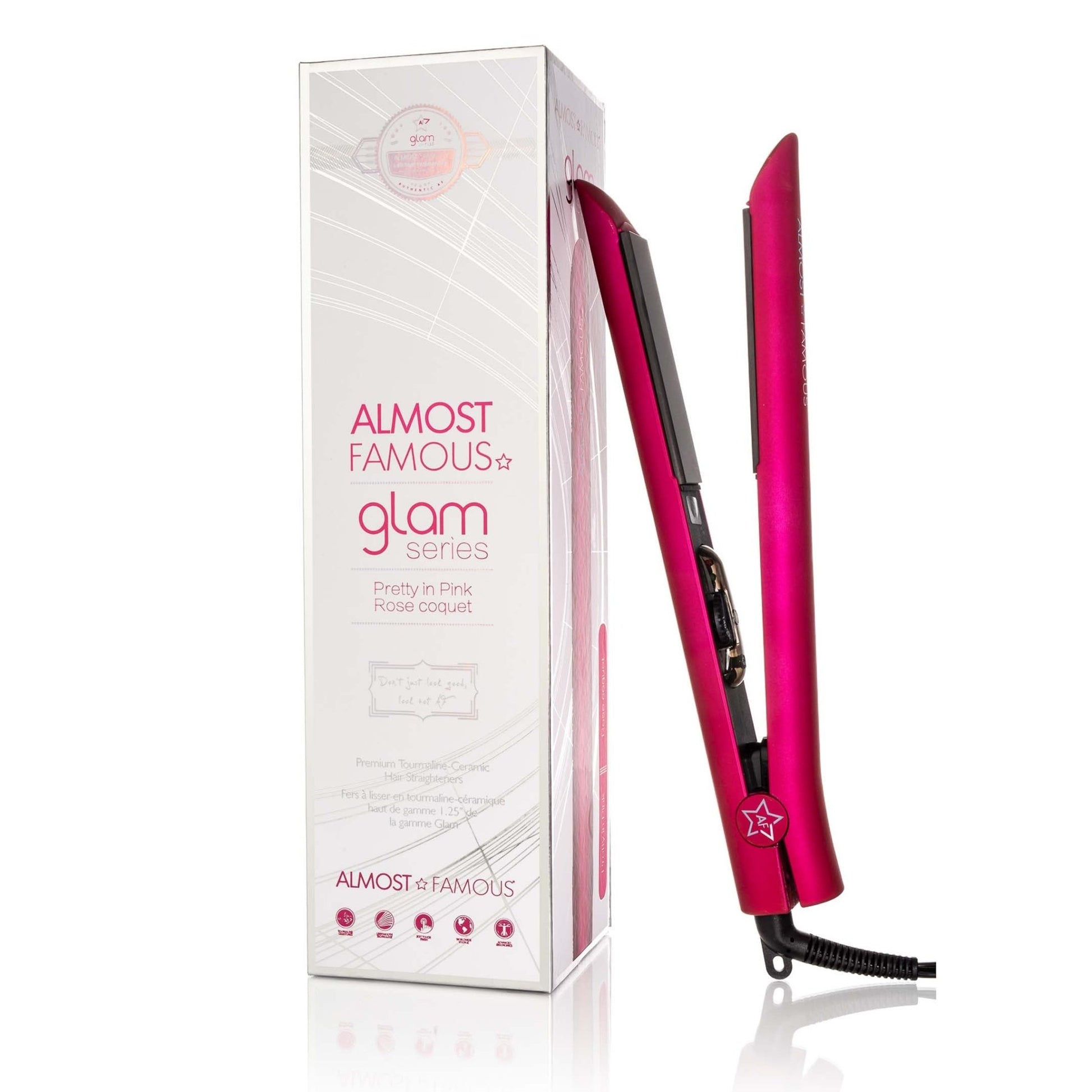Glam Series 1.25" Flat Iron with Luxe Gem Infused Plates - Good Gifts, Gurl