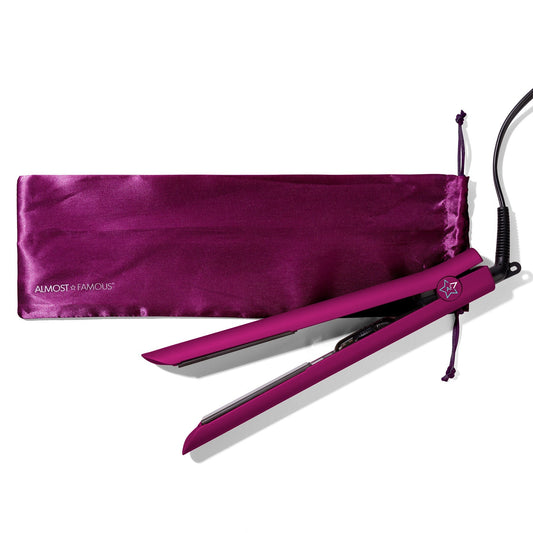 Glam Series 1.25" Gem Tourmaline Flat Iron with Travel Bag - Good Gifts, Gurl