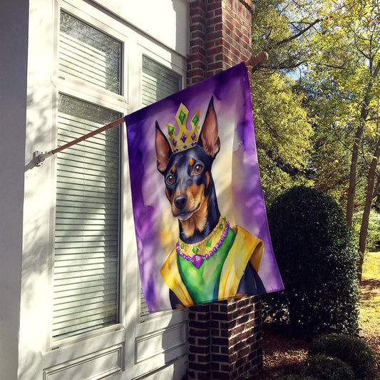 Manchester Terrier King of Mardi Gras House Flag - Good Gifts, Gurl