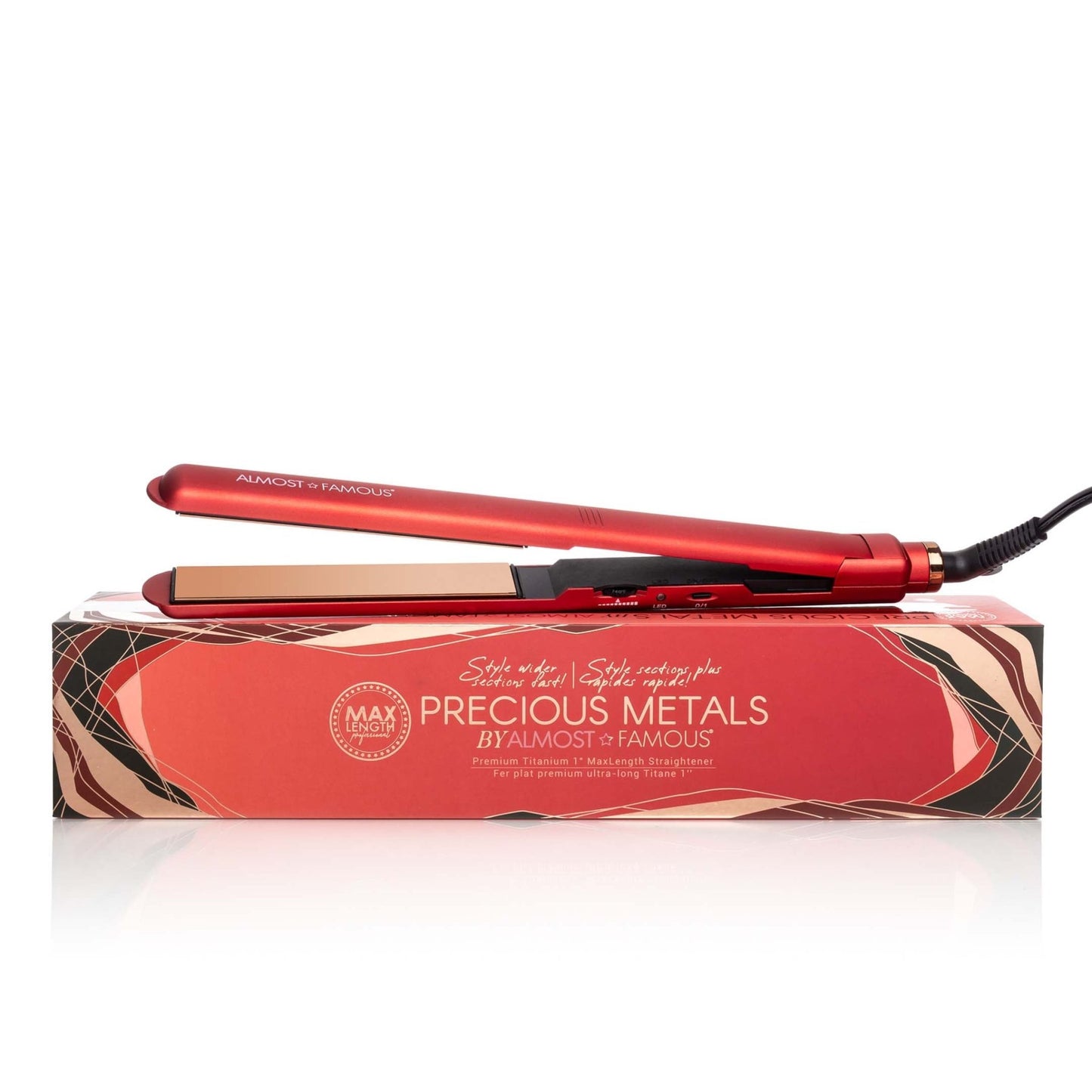 MaxLength 1" Flat Iron with Rose Gold Titanium Plates - Good Gifts, Gurl