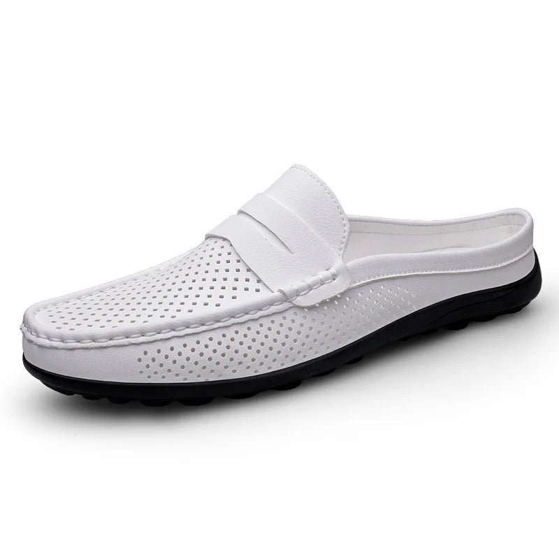 Men's shoes four seasonal new hollow out fashion leather shoes soft sole breathable non slip lightweight plus size casual shoes - Good Gifts, Gurl