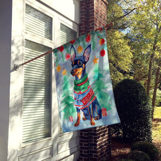 Miniature Pinscher Christmas House Flag - Good Gifts, Gurl