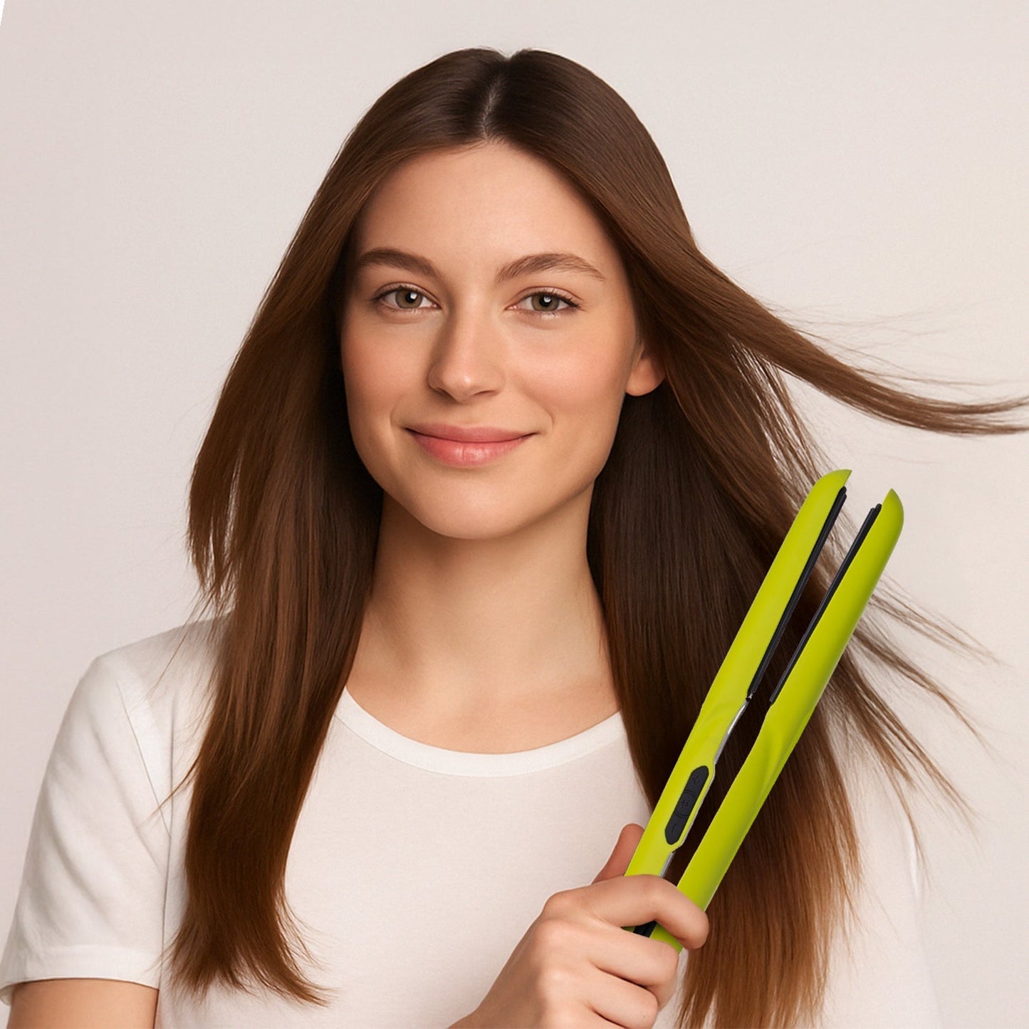 New 1.25" Digital Professional Flat Iron with Extra Wide Plates - California Collection/Yellow - Good Gifts, Gurl