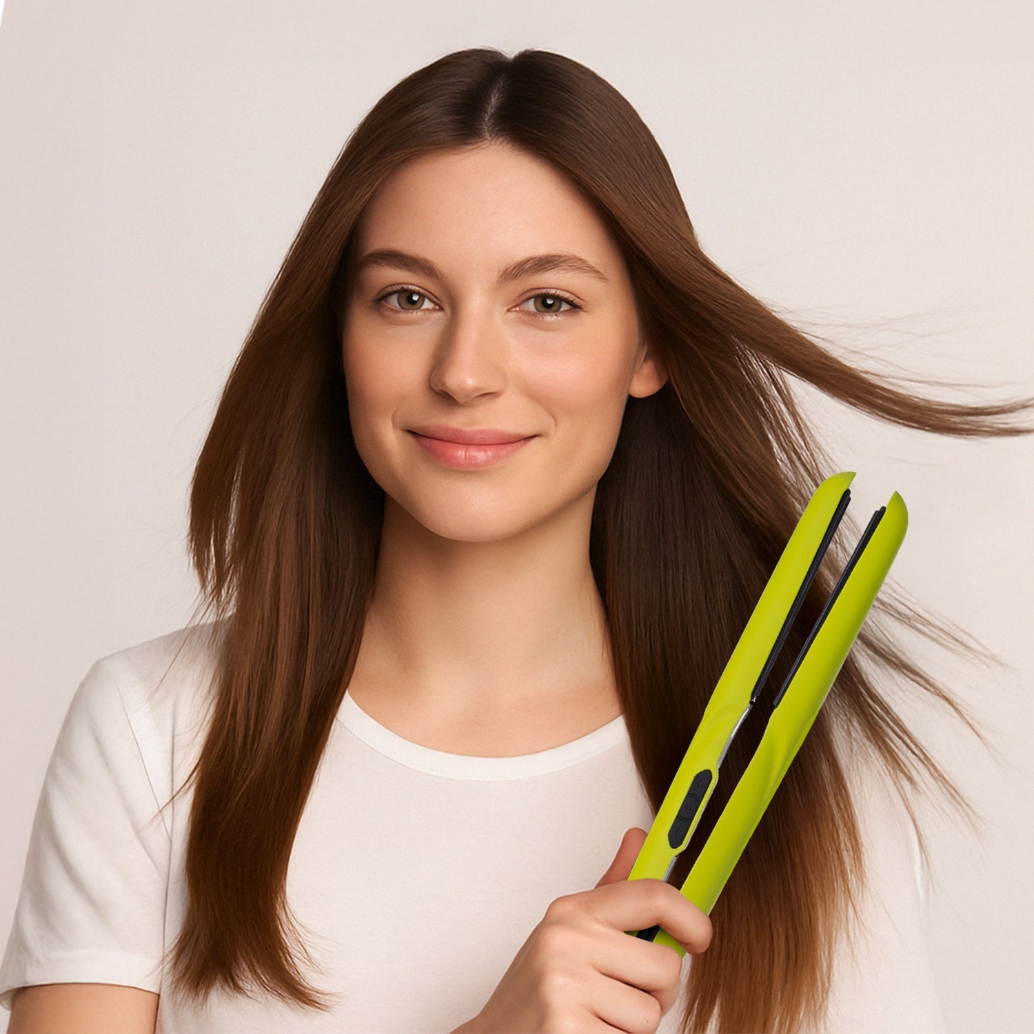 New 1.25" Digital Professional Flat Iron with Extra Wide Plates - California Collection/Yellow - Good Gifts, Gurl